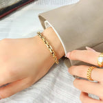 Hip Hop Cuban Tennis Bracelet – 18K Gold & Silver Plated Stainless Steel