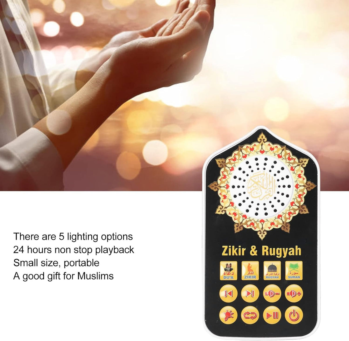 Islamic Quran Speaker with Surahs, Ruqyah & Zikirs