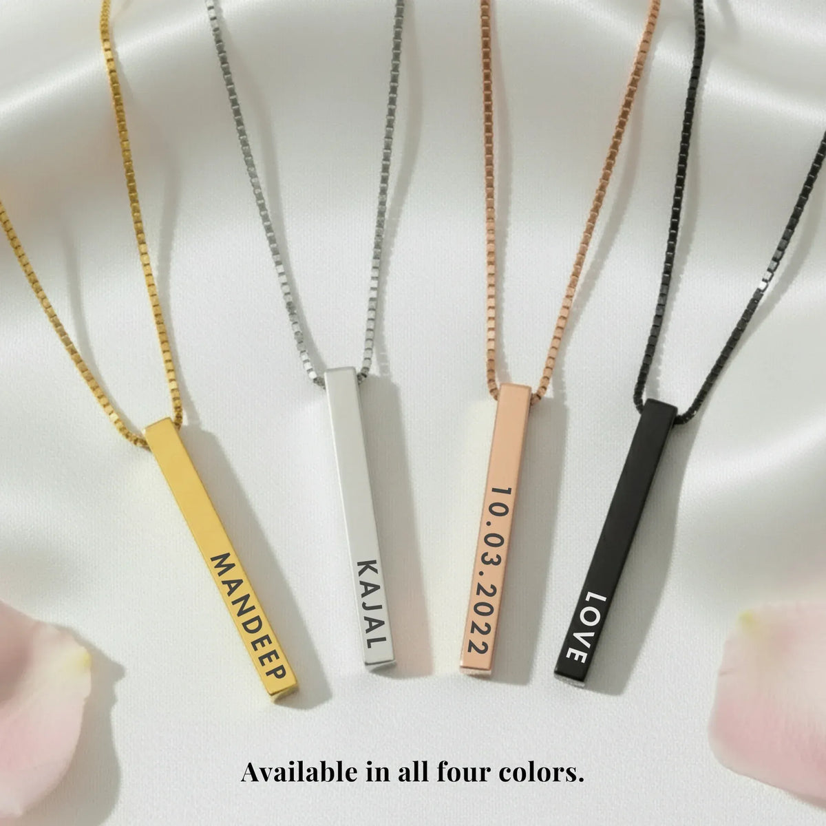 Customize Bar Block Necklace | Birthday Gift | Anniversary | Valentine