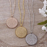 Ayatul Kursi Islamic Round Necklace