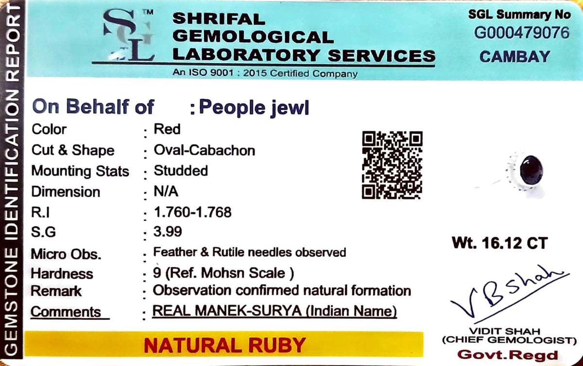 Natural Red Ruby Ring - Strength & Blessing | Halal to wear | Pure Natural stone with Certificate | Women