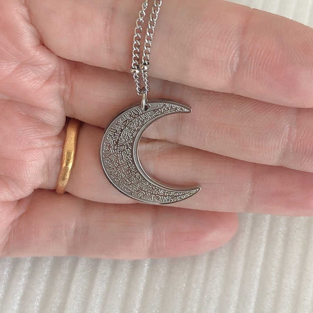 4 Qul Crescent Moon Necklace