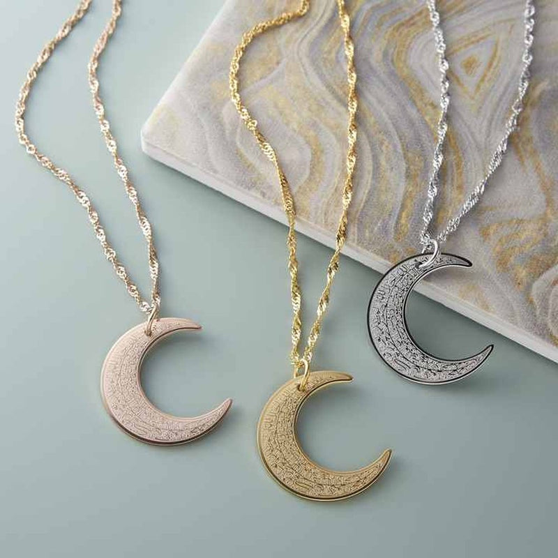 Crescent Moon Necklace – Origami Jewels