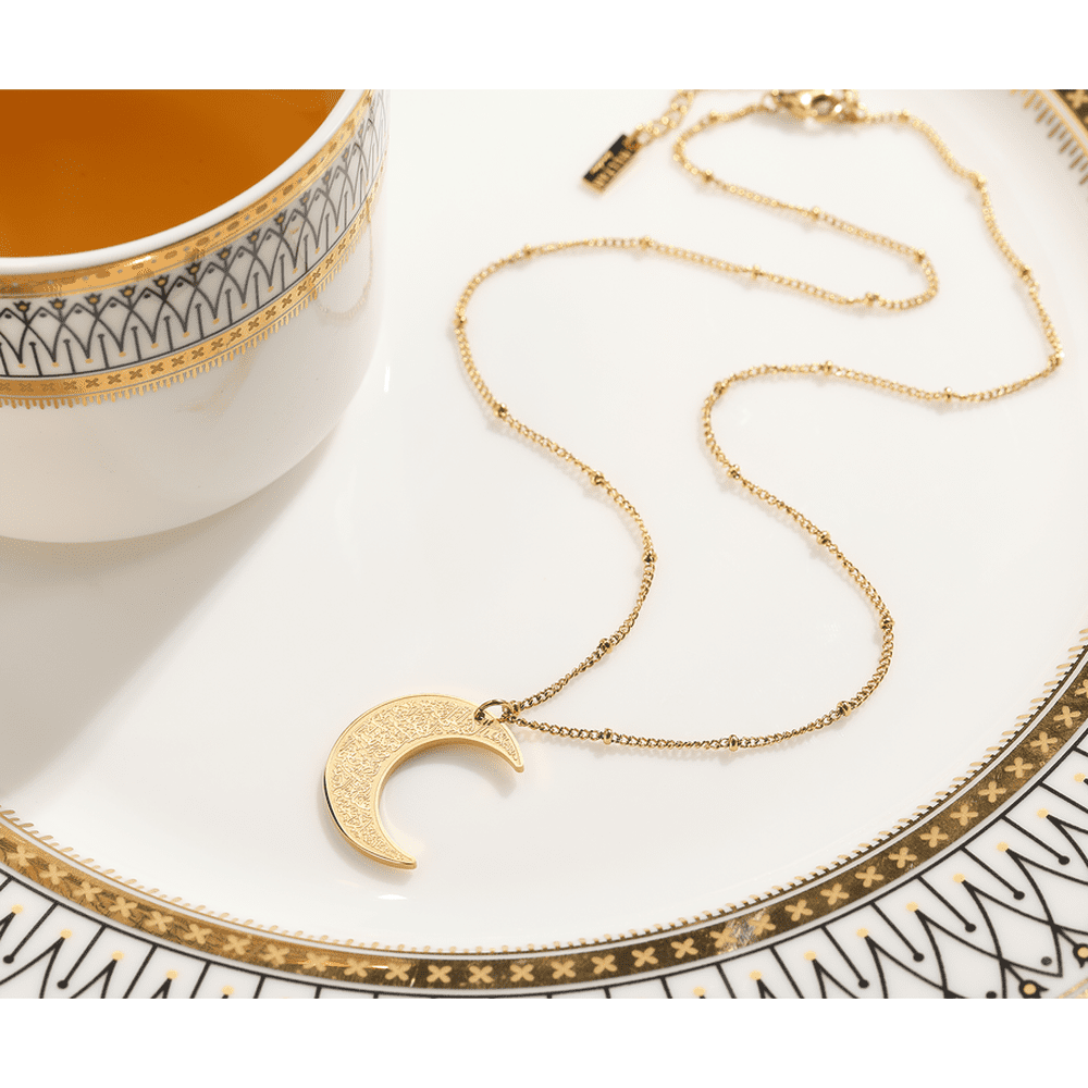 4 Qul Crescent Moon Necklace