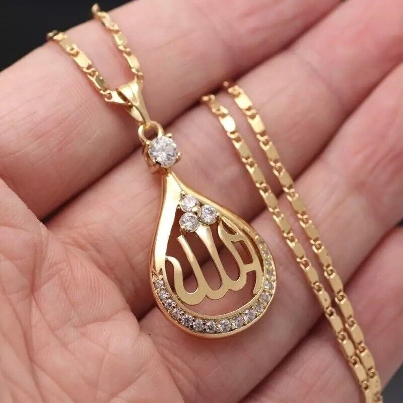 Allah Islamic Diamond Necklace