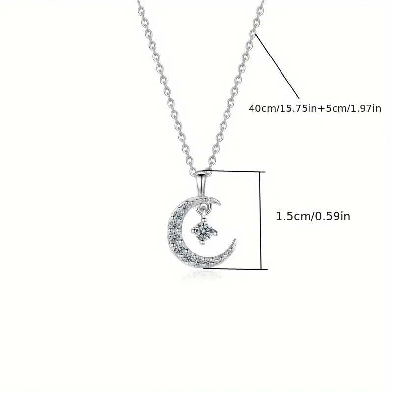 Star & Moon Shape Pendant Necklace for Women