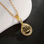 Allah Islamic Diamond Necklace